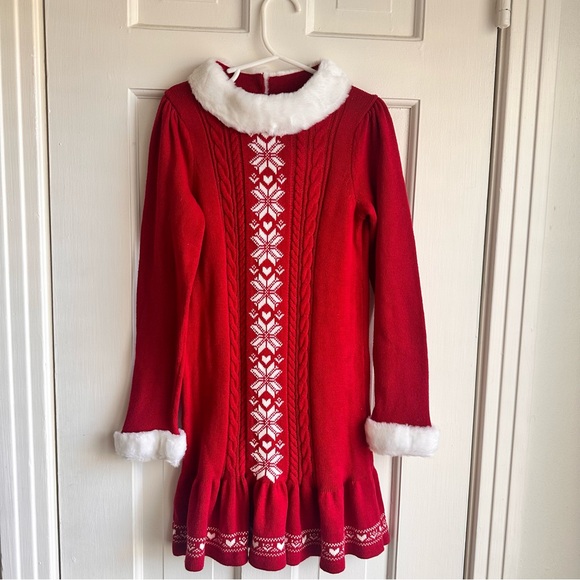Janie & Jack Mrs. Clause Christmas Dress - Picture 1 of 6